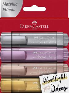 Faber Castell Glitter Highlighter Pens Set of 4