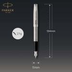 PARKER Sonnet Fountain Pen, Stainless Steel Finish