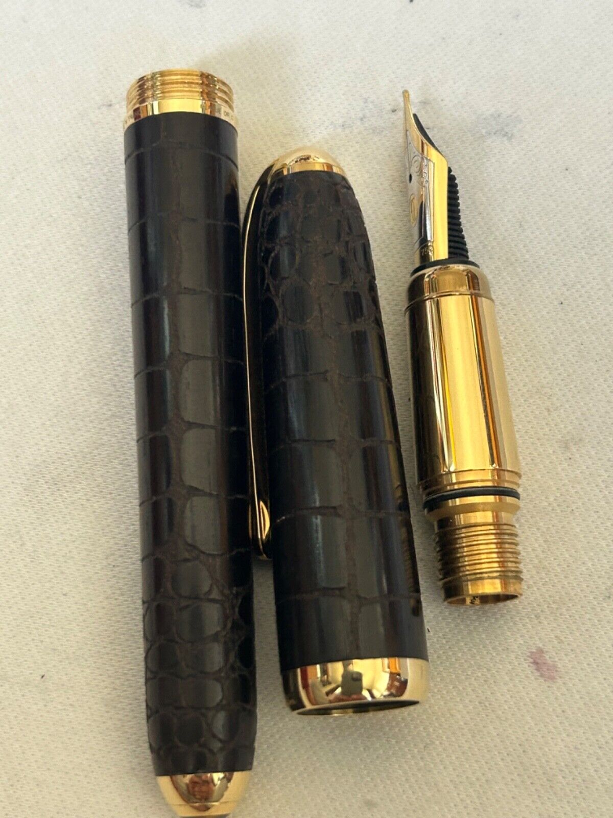Louis Cartier Dandy Crocodile Ebony Limited Edition Fountain Pen