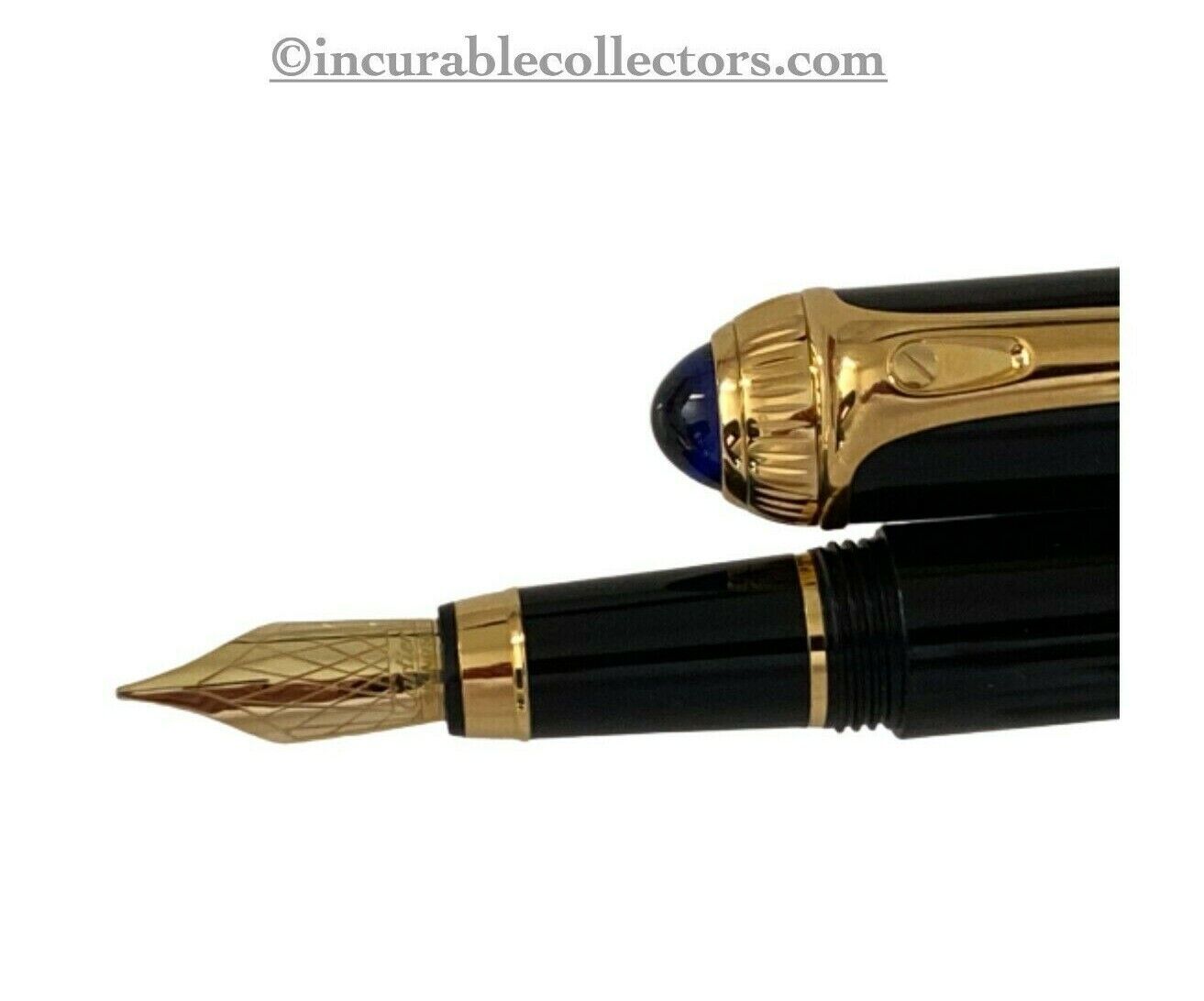 Cartier Roadster Black Gold Fountain Pen with 18K Nib