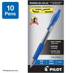 Pilot G2 Blue Gel Ink Pens, 10 Pack