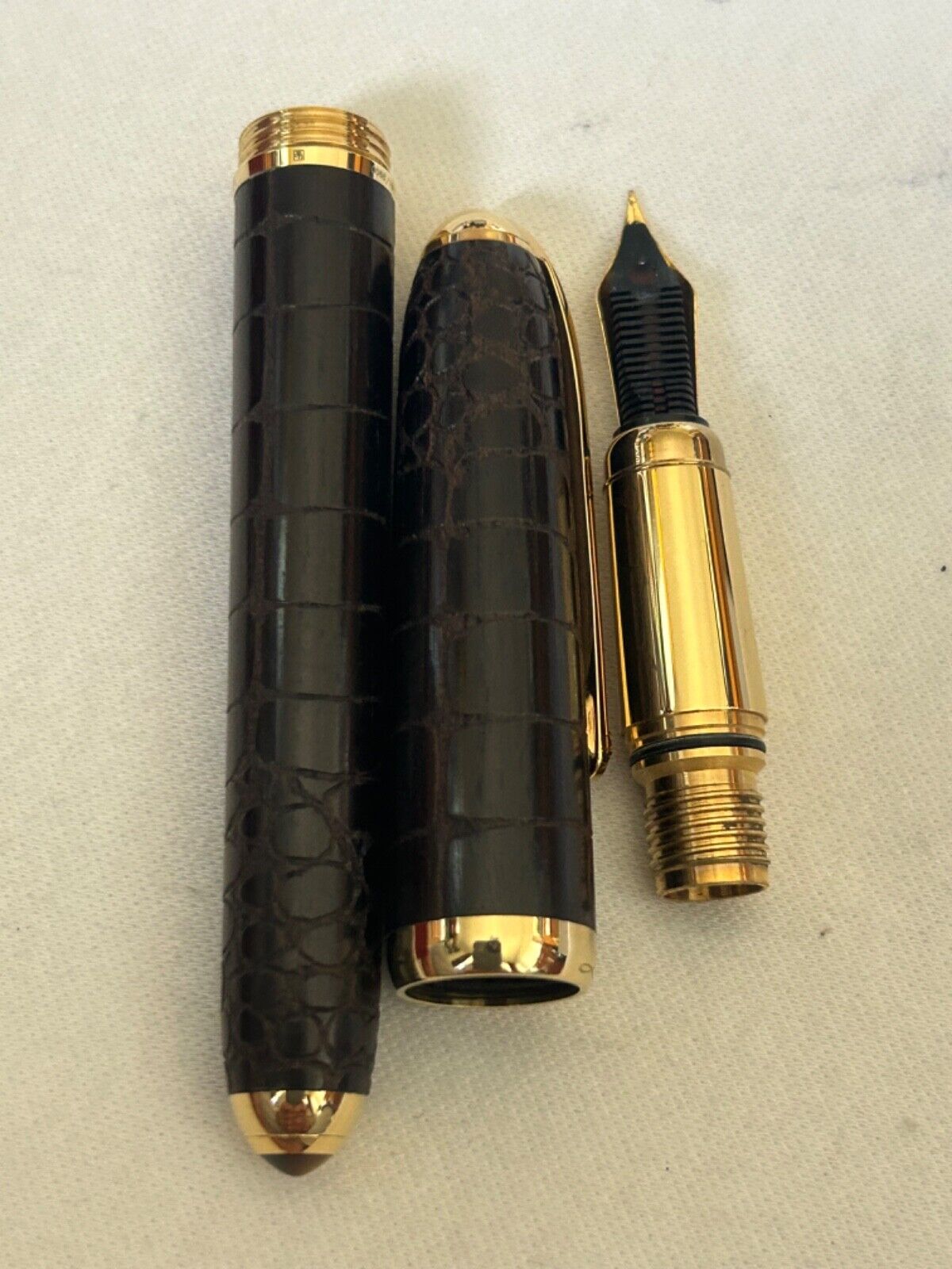 Louis Cartier Dandy Crocodile Ebony Limited Edition Fountain Pen