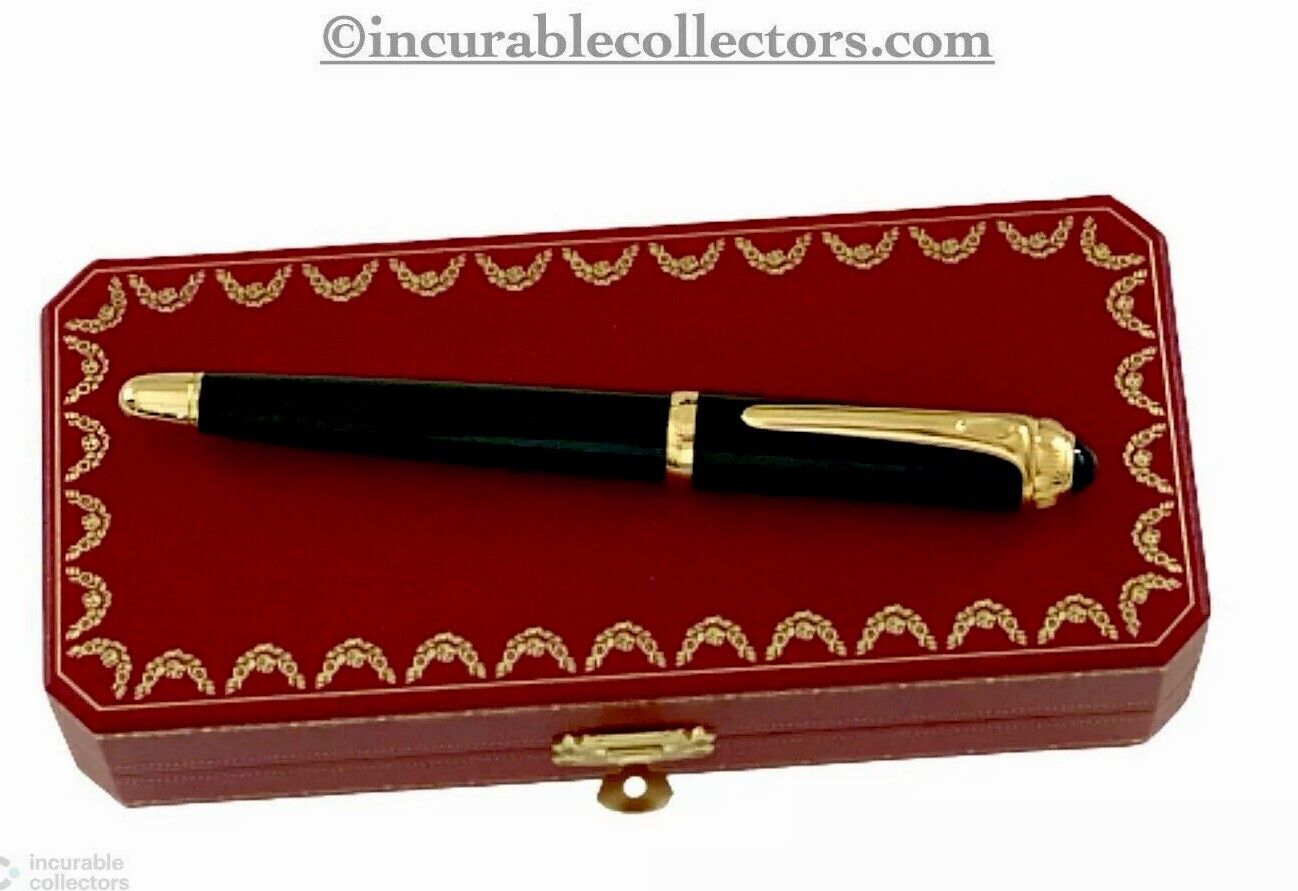 Cartier Roadster Black Gold Fountain Pen with 18K Nib