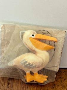 Vintage Pelikan Color Plastic Figurine - Rare