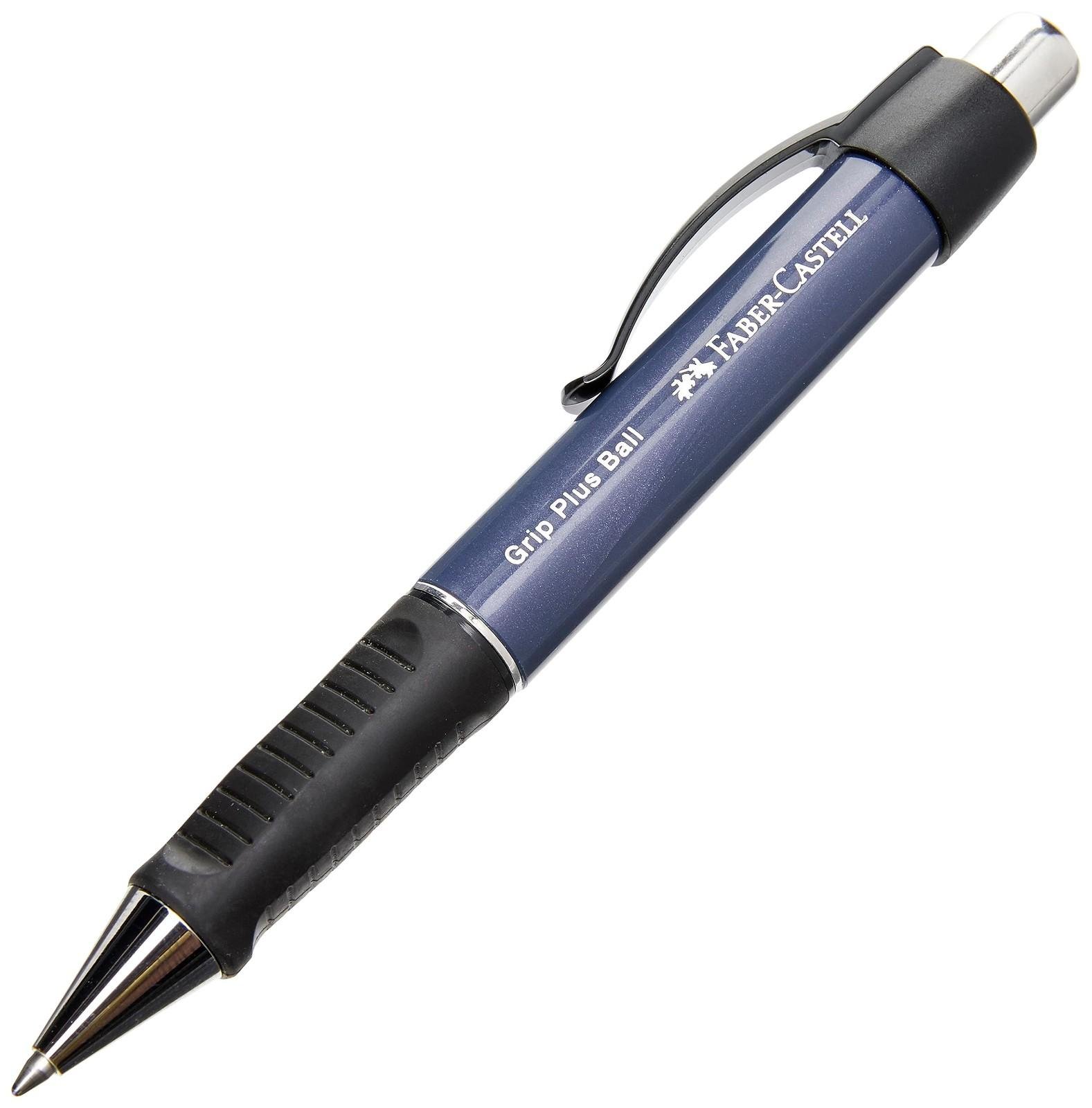 Faber Castell Grip Plus Metallic Blue Ball Pen