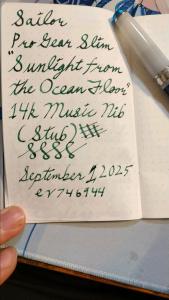 Sailor Pro Gear Slim: Sunlight Ocean Floor Pen