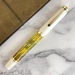 Pelican M400 White Tortoise Fountain Pen with Gold Nib