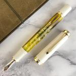 Pelican M400 White Tortoise Fountain Pen with Gold Nib