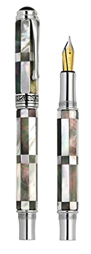 Xezo Maestro Fountain Pen: Tahitian Pearl, Chrome Plating