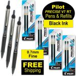 Pilot Precise V7 RT Black Ink Fine Point Pens