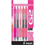 Pilot G2 Fine Point Gel Pens, Pink Inks, 5-Pack