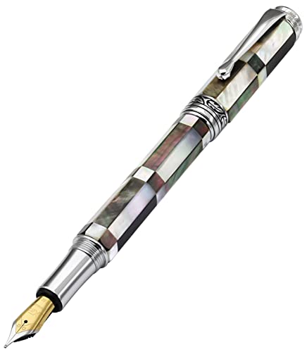 Xezo Maestro Fountain Pen: Tahitian Pearl, Chrome Plating