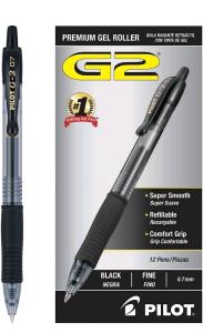 Pilot G2 0.7mm Black Gel Pen 12-Pack