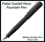 Faber-Castell Hexo Matte Black Fountain Pen