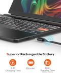 Doohoeek Bluetooth Keyboard with Touch Pad & Pen Slot