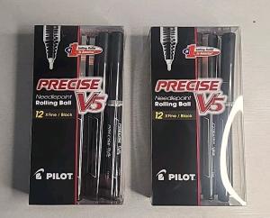 Pilot Precise V5 Liquid Ink Rollerball Pens 12-Pack