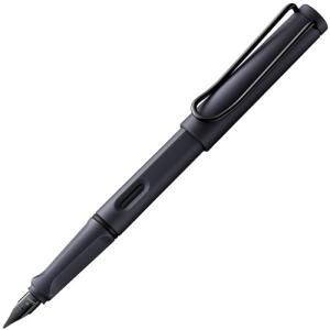 LAMY Safari Steel Black Fountain Pen with EF Nib