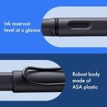 LAMY Safari Steel Black Fountain Pen with EF Nib
