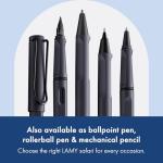 LAMY Safari Steel Black Fountain Pen with EF Nib