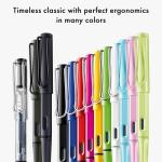 LAMY Safari Steel Black Fountain Pen with EF Nib