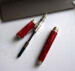 Montegrappa Emblema Red Fountain Pen with Gold Nib