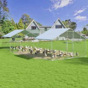 Polar Aurora Large Metal Chicken Coop Pen