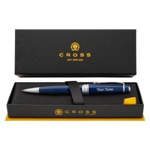 Personalized Blue Lacquer Cross Bailey Ballpoint Pen