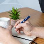 Personalized Blue Lacquer Cross Bailey Ballpoint Pen
