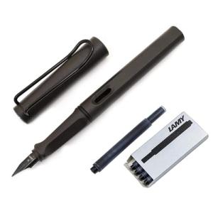 Lamy Safari Fountain Pen with 5 Black Inks