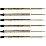 Waterman Black Ink Ballpoint Pen Refills - 6 Pack