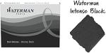 WATERMAN PARIS Intense Black Fountain Pen Ink Cartridges