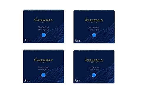 Waterman Blue Fountain Pen Cartridges - 8 Pack