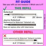 Jaymo Rollerball Pen Refill - 2 Black