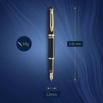 Waterman Expert Gloss Black Fountain Pen with Gold Trim