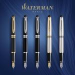 Waterman Expert Gloss Black Fountain Pen with Gold Trim