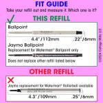 Jaymo Blue Ballpoint Refill for Waterman 834264