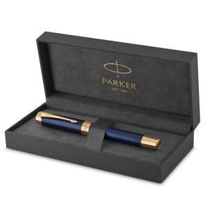 Pristine Parker Duofold Centennial Fountain Pen - Blue Chevron