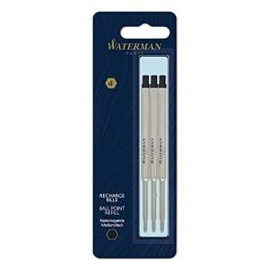Waterman Black Ink Ballpoint Pen Refills - 3 Pack