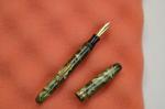 Vintage Green Marble Fountain Pen with Gold Nib