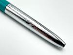 1960s Scripto Teal & Chrome Fountain Pen