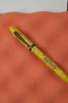 Vintage Yellow Marble Fountain Pen with Gold Nib