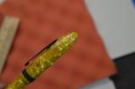 Vintage Yellow Marble Fountain Pen with Gold Nib