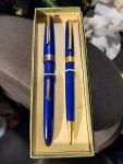 Stratford Vintage Blue Fountain Pen and Pencil Set
