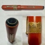 Vintage Morton Red Fountain Pen with Price Sticker