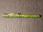 Vintage Green Marble Fountain Pen with Gold Nib