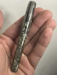 1930s Majestic Marbled Silver Gray Fountain Pen