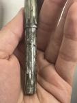 1930s Majestic Marbled Silver Gray Fountain Pen