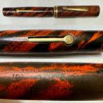 Vintage Large Red Mottled Inkograph Pen