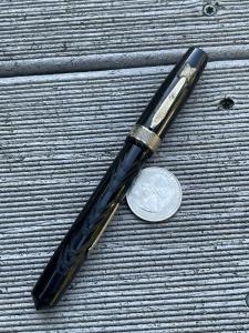 Morrison Vintage Black Chased Fountain Pen 7 Nib