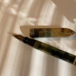 Vintage Marbled Fountain Pen with Ink View